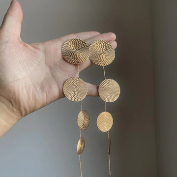 Keisha Celestial Disc Earrings