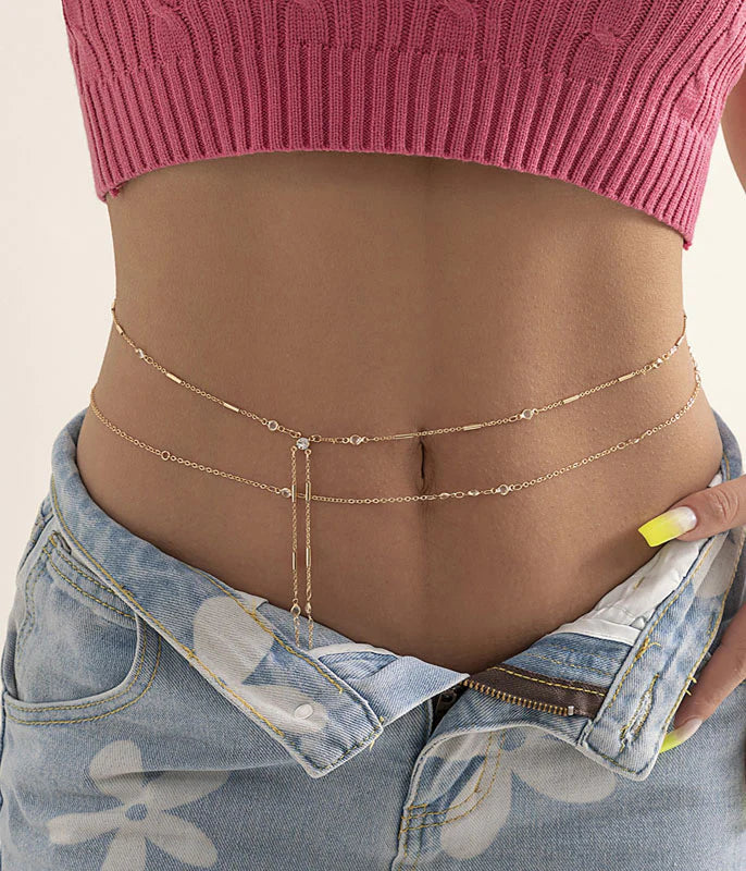 Kelahni Crystal Body Chain Set