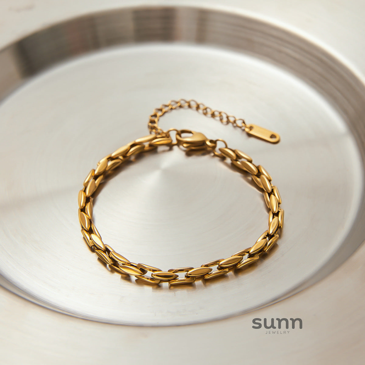 Kelahni Delicate Gold Link Bracelet [V9TB0Y2Z]