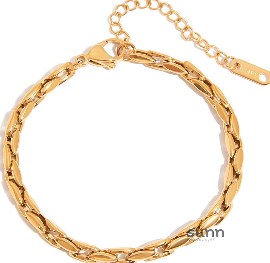 Kelahni Delicate Gold Link Bracelet [4YTK53RP]