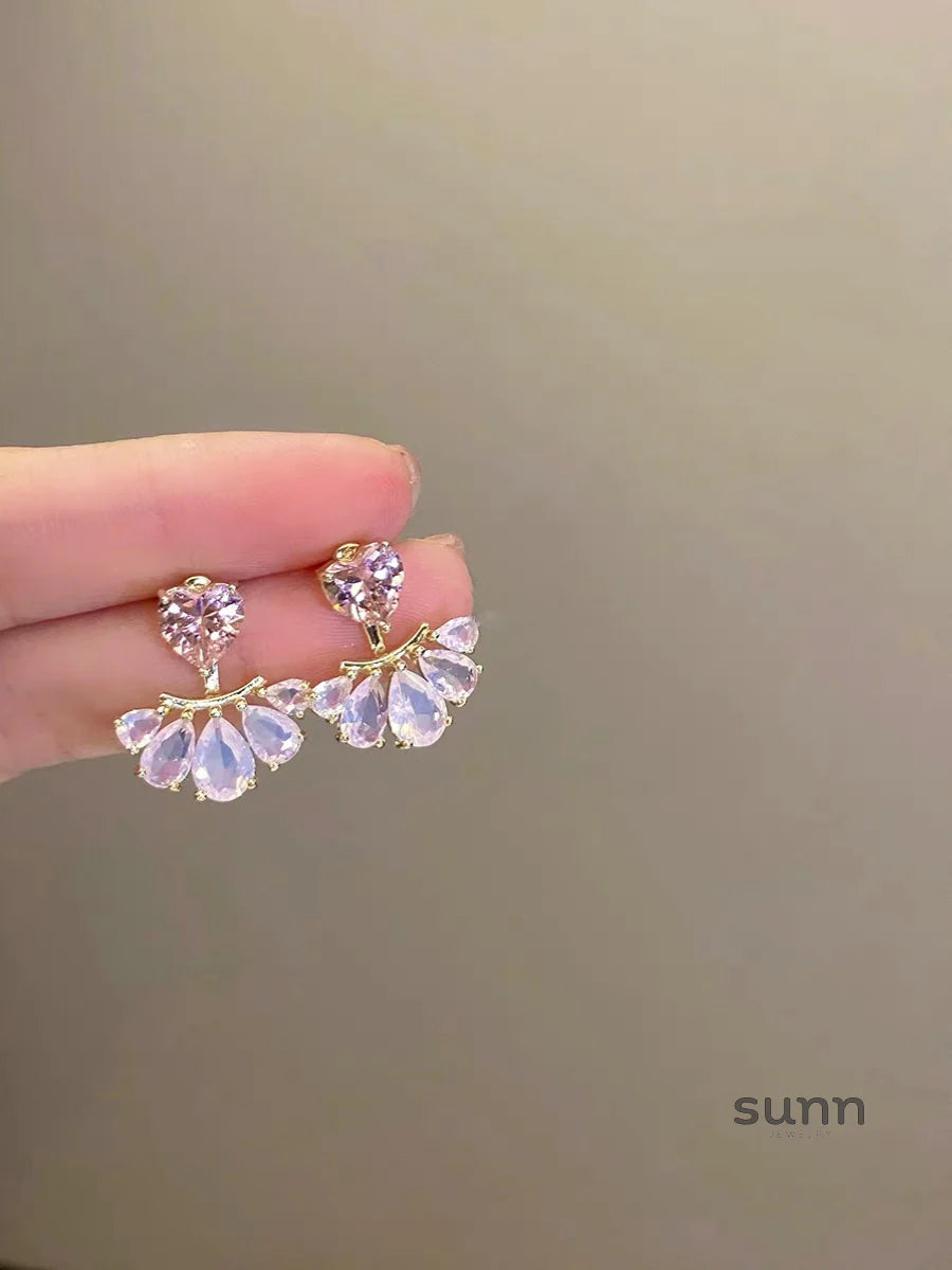 Kellie Pink Heart Star Drops