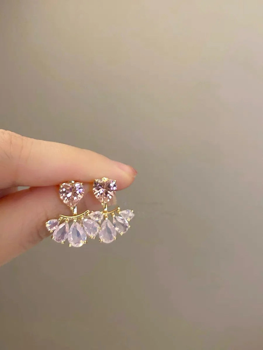 Kellie Pink Heart Star Drops