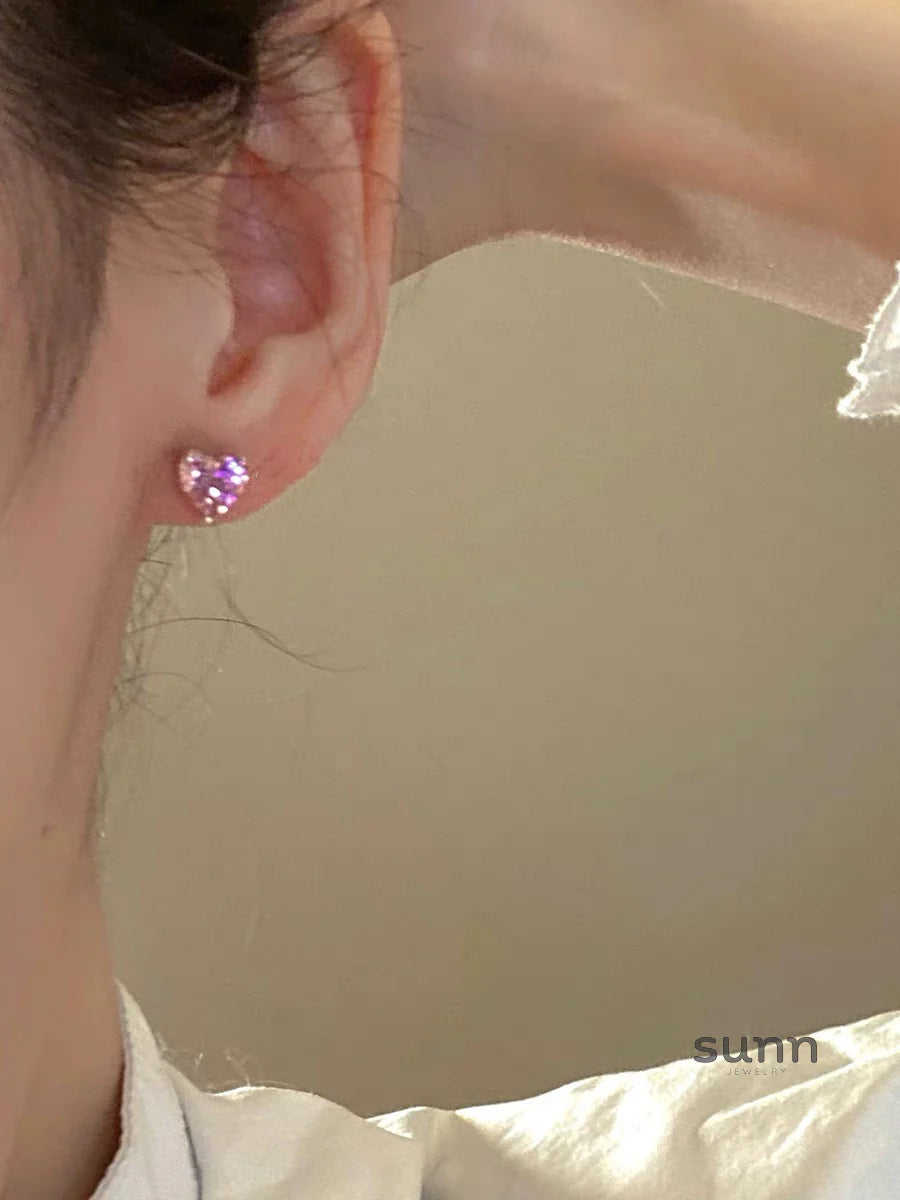 Kellie Pink Heart Star Drops