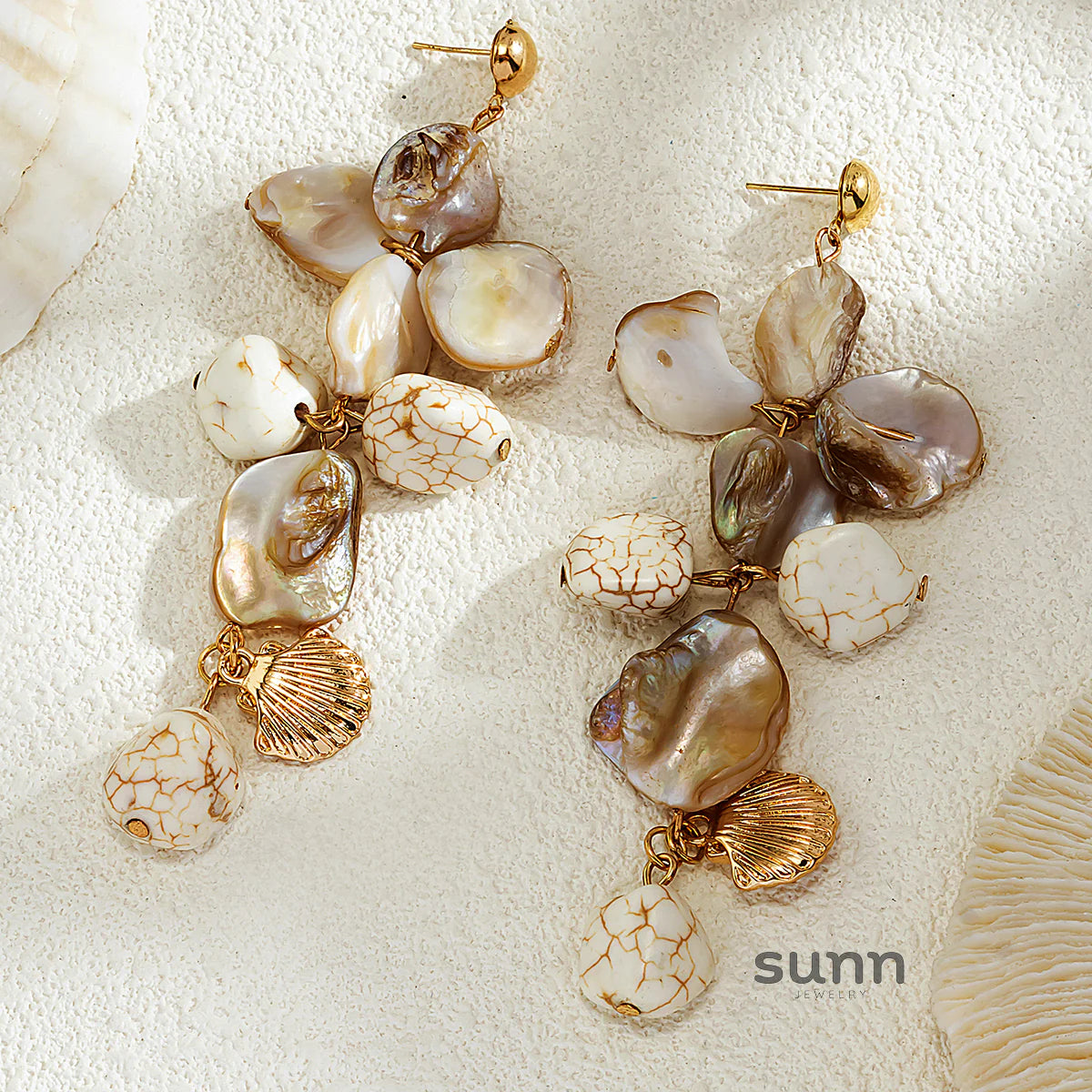 Kelsea Turquoise Shell Earrings