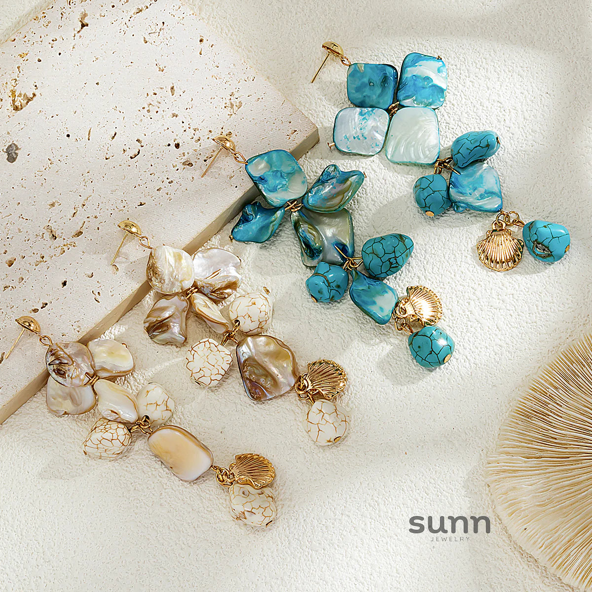 Kelsea Turquoise Shell Earrings