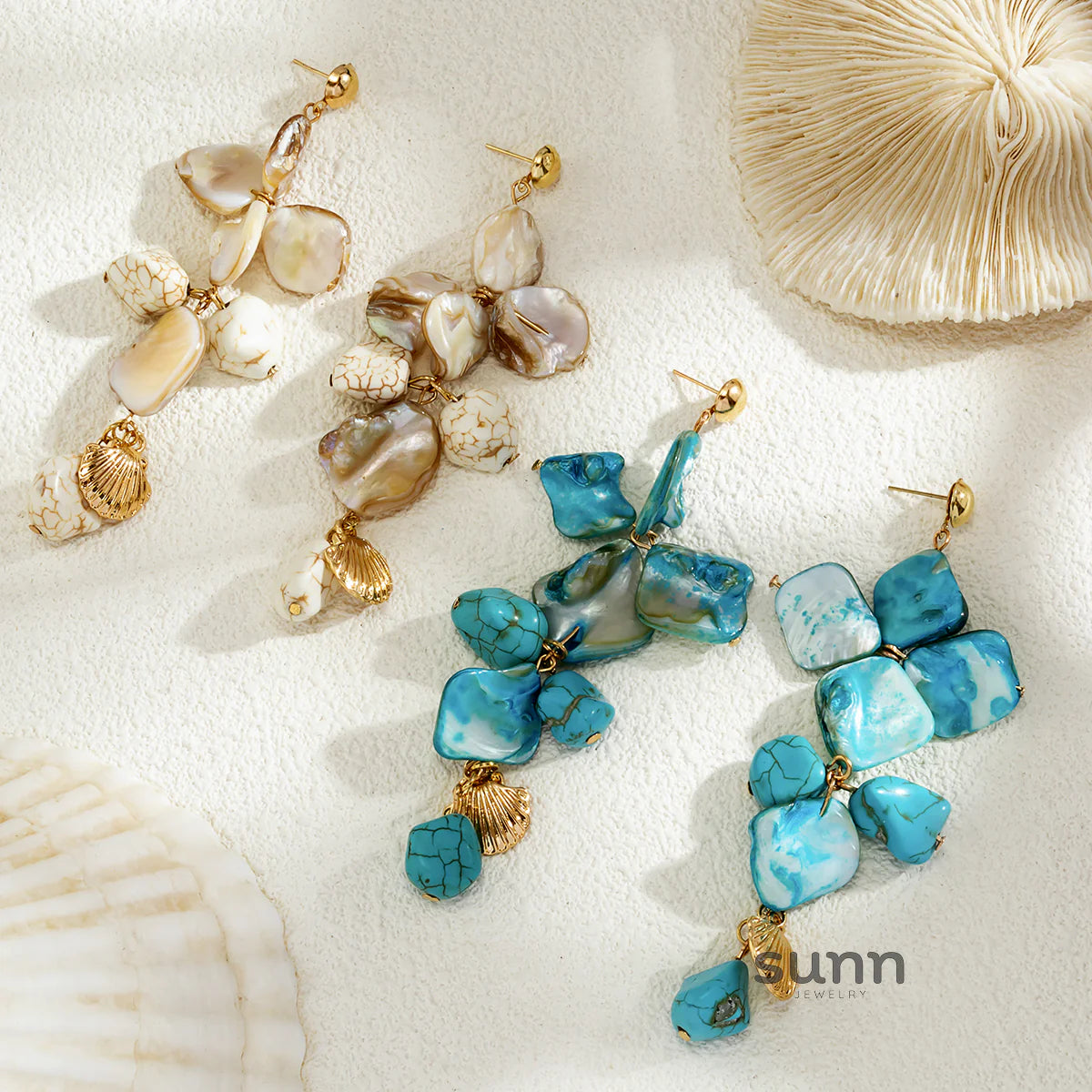 Kelsea Turquoise Shell Earrings