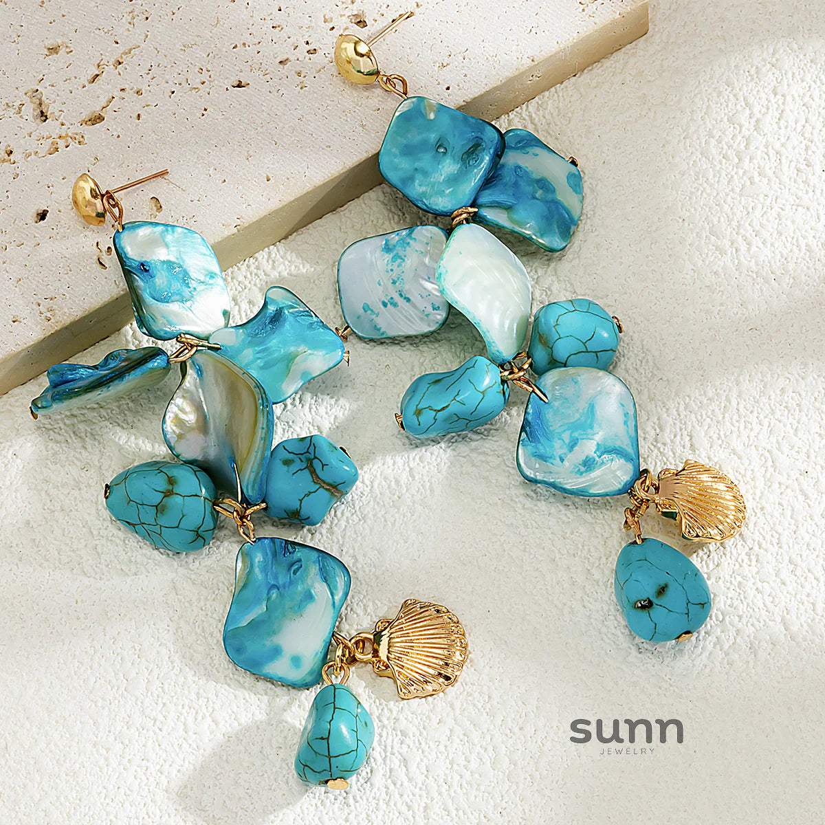 Kelsea Turquoise Shell Earrings