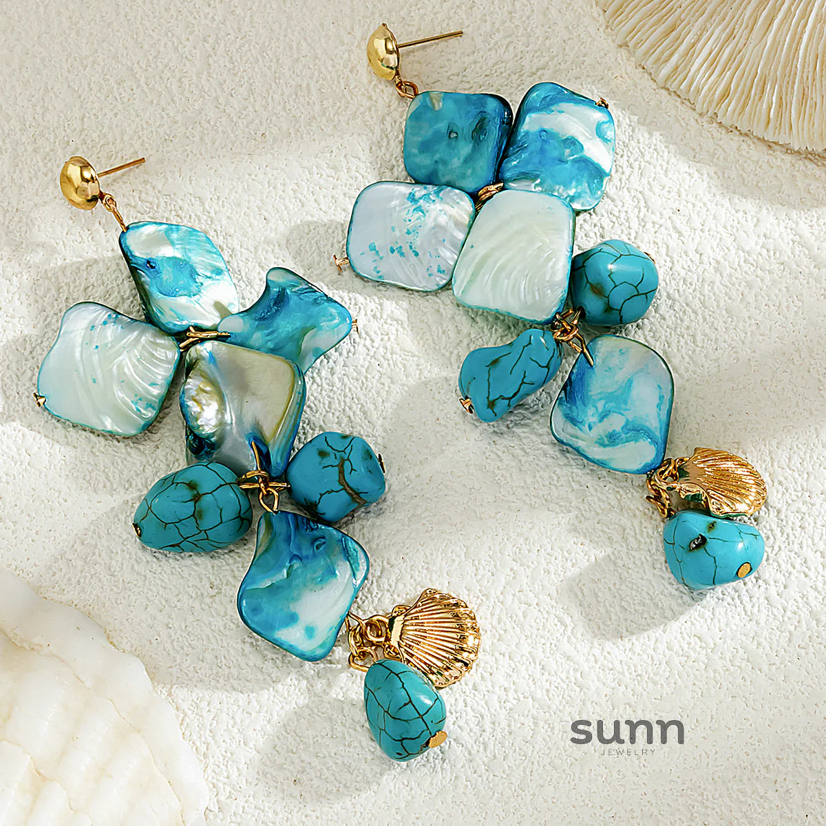 Kelsea Turquoise Shell Earrings