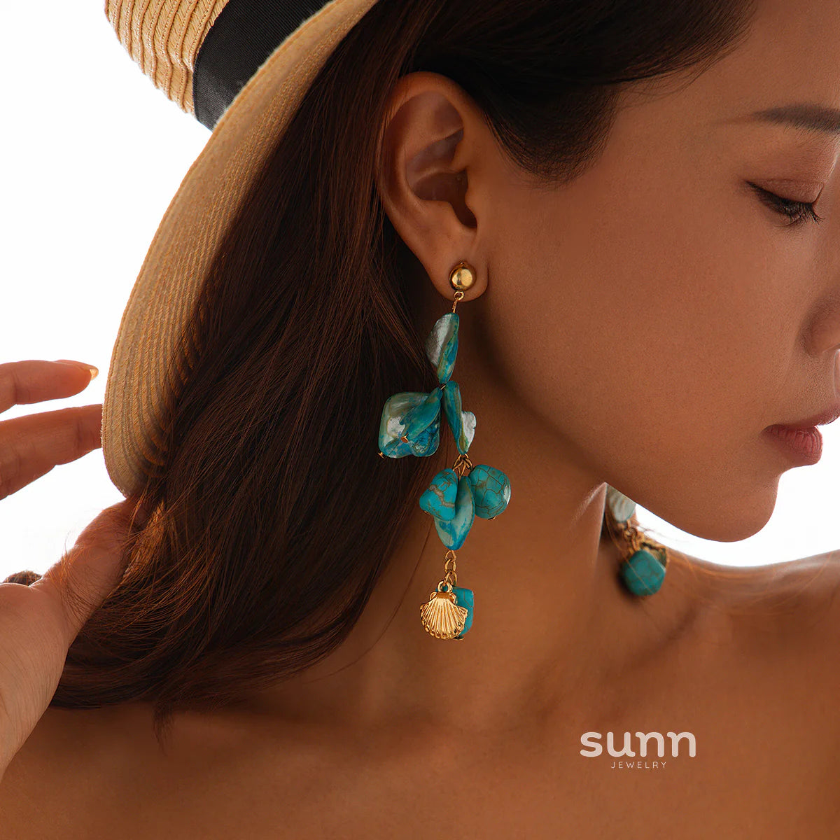Kelsea Turquoise Shell Earrings