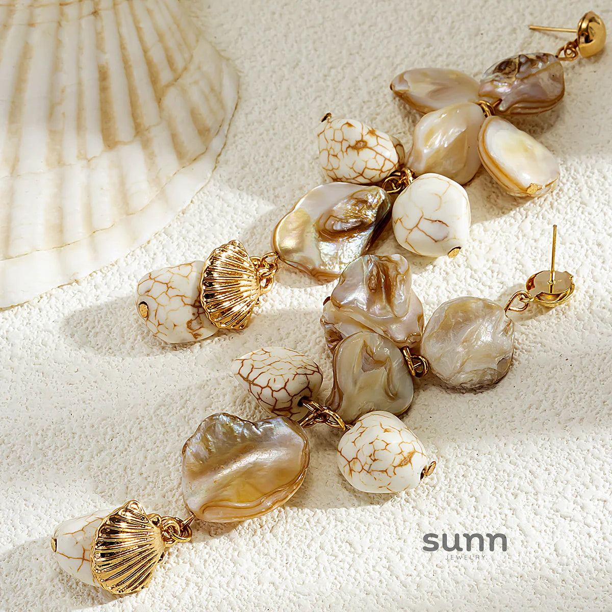 Kelsea Turquoise Shell Earrings