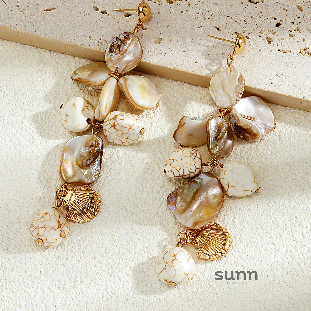 Kelsea Turquoise Shell Earrings
