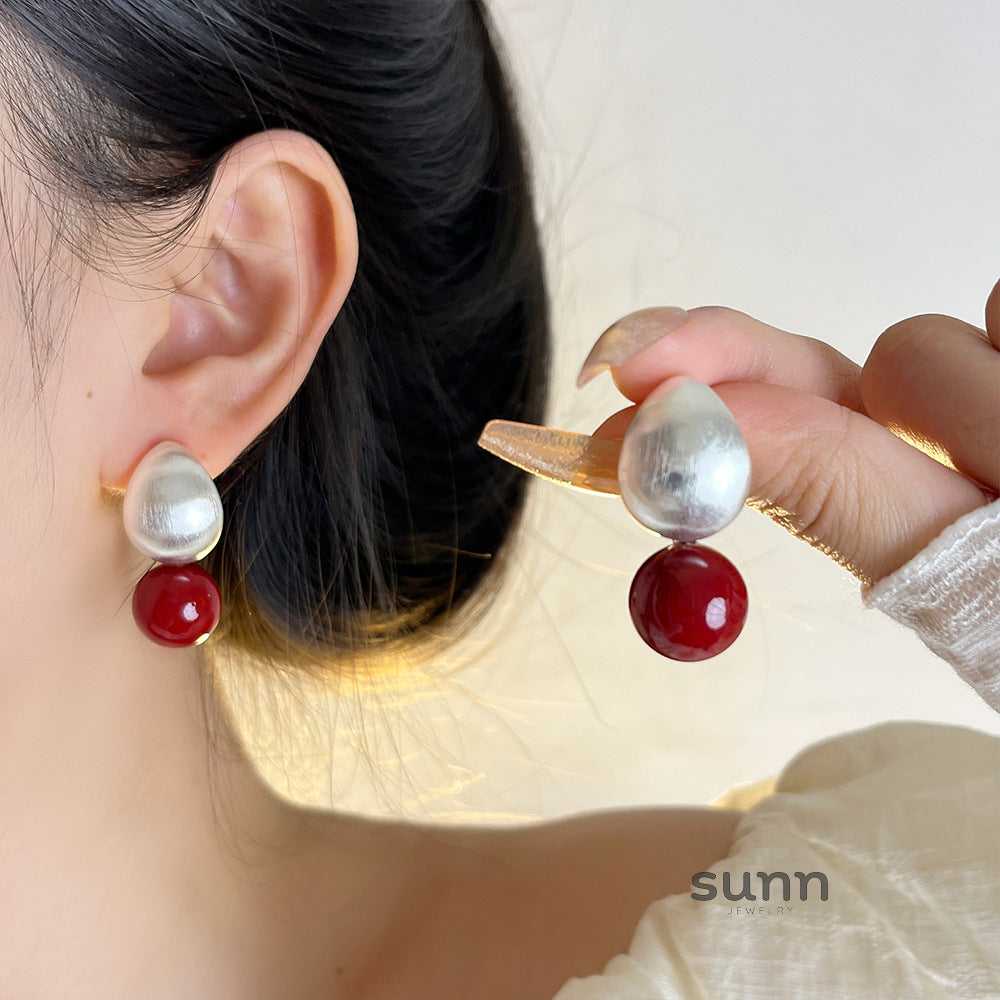 Kendalynn Heart Pearl Stud Earrings [3C740EEI]