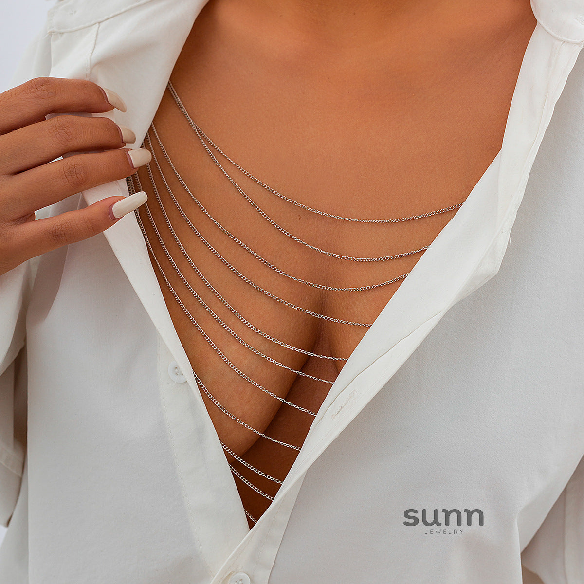 Kendalynn Layered Snake Body Chain [TL0ORI4W]