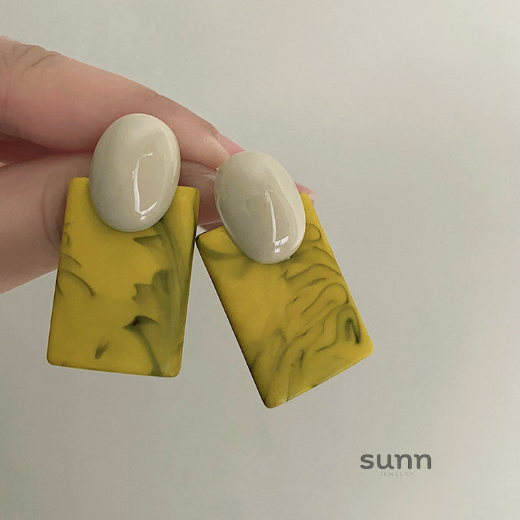 Kendyl Oil Painting Drop Earrings [D3KEW5A9]