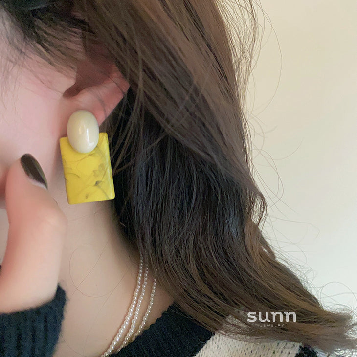 Kendyl Oil Painting Drop Earrings [3J2I3UOG]