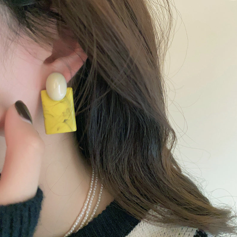 Kendyl Oil Painting Drop Earrings [8EMTS380]