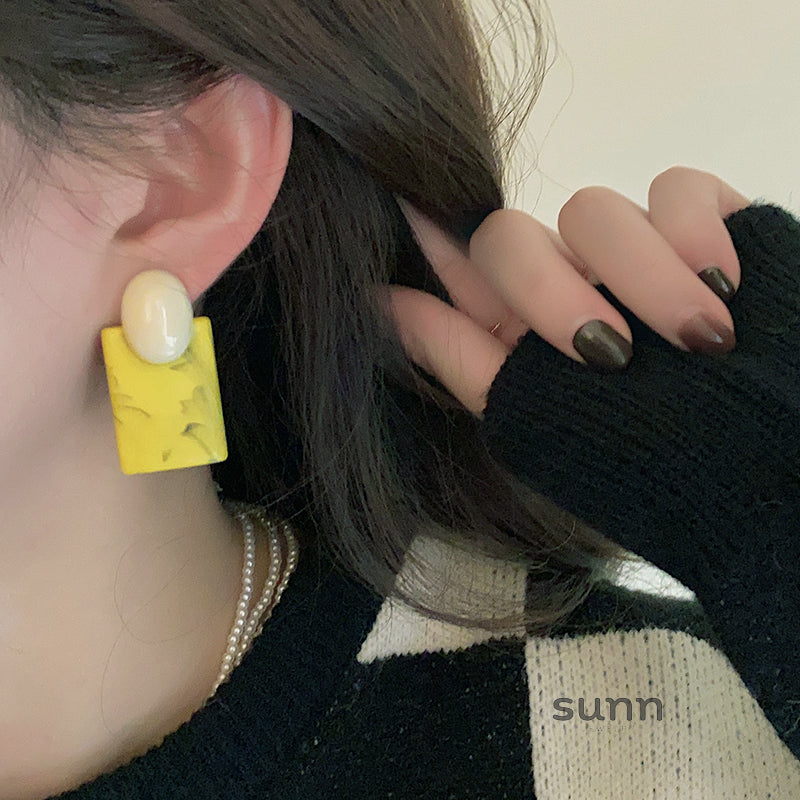 Kendyl Oil Painting Drop Earrings [8EMTS380]
