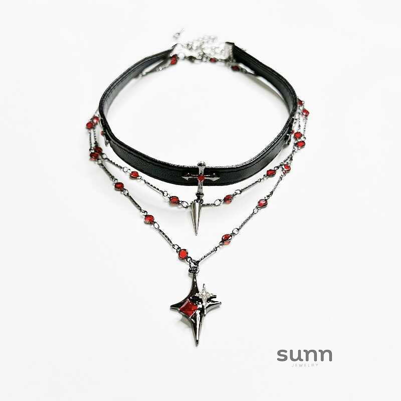 Kenedi Layered Cross Choker [6C37L1LW]