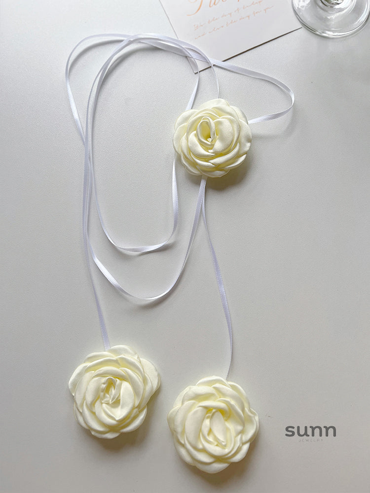 Kenley Fabric Rose Choker