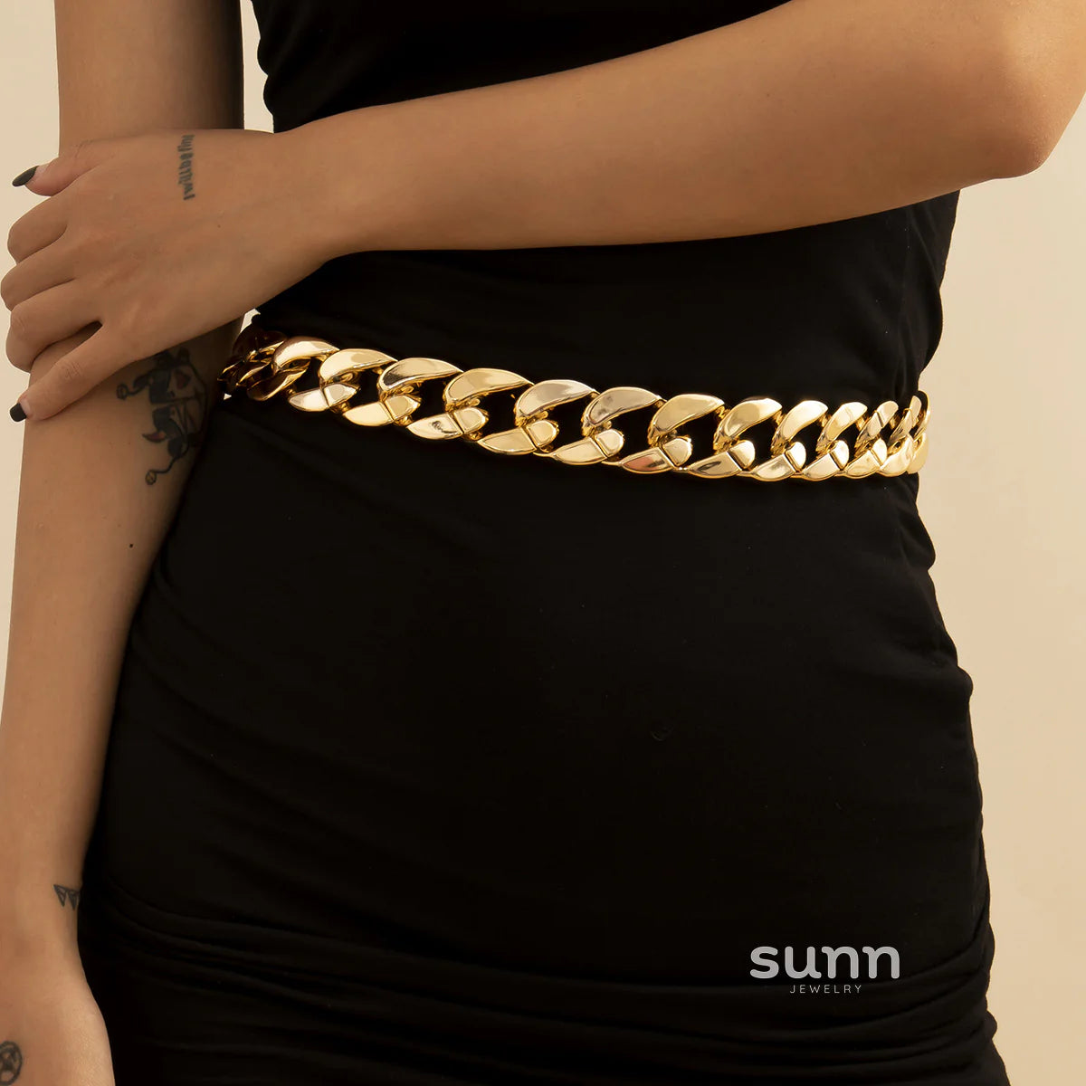 Kensie Luxe Gold Body Chain