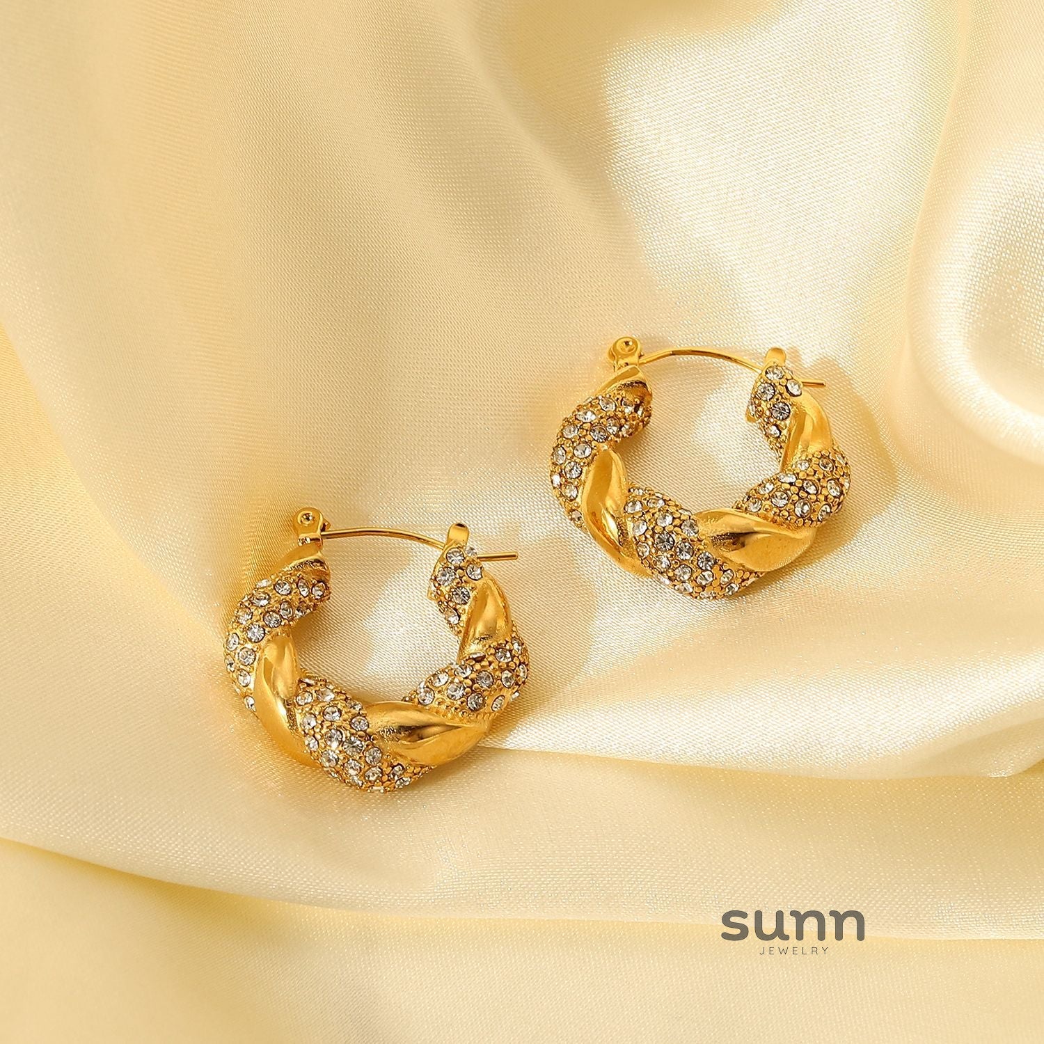 Kensie Twisted U-Hoop Earrings
