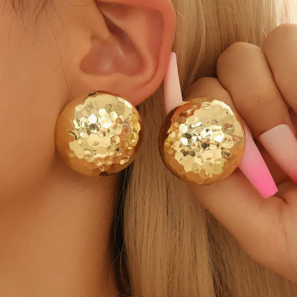 Kenslie Sculptural Gold Hoops [RMYBR6YY]