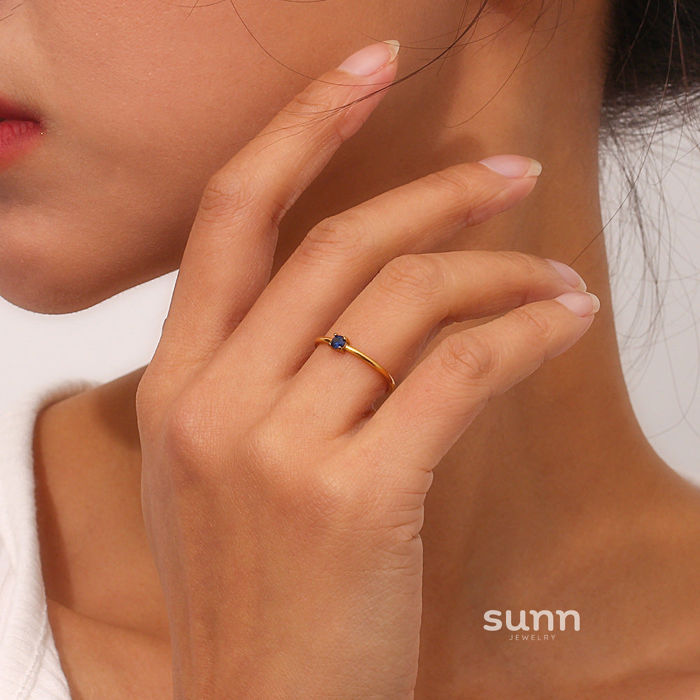 Kenzley Dainty Birthstone Ring [7U3SO0ZW]