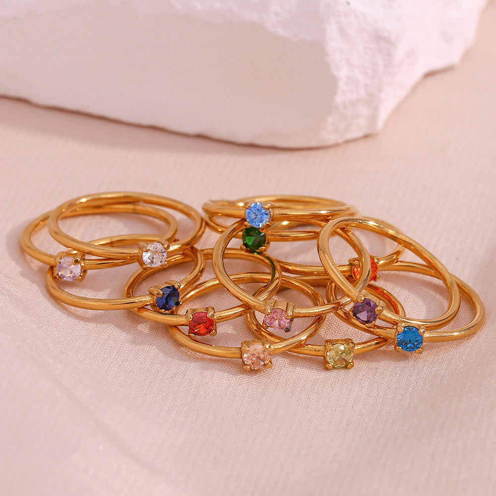 Kenzley Dainty Birthstone Ring [DVHM8BOV]