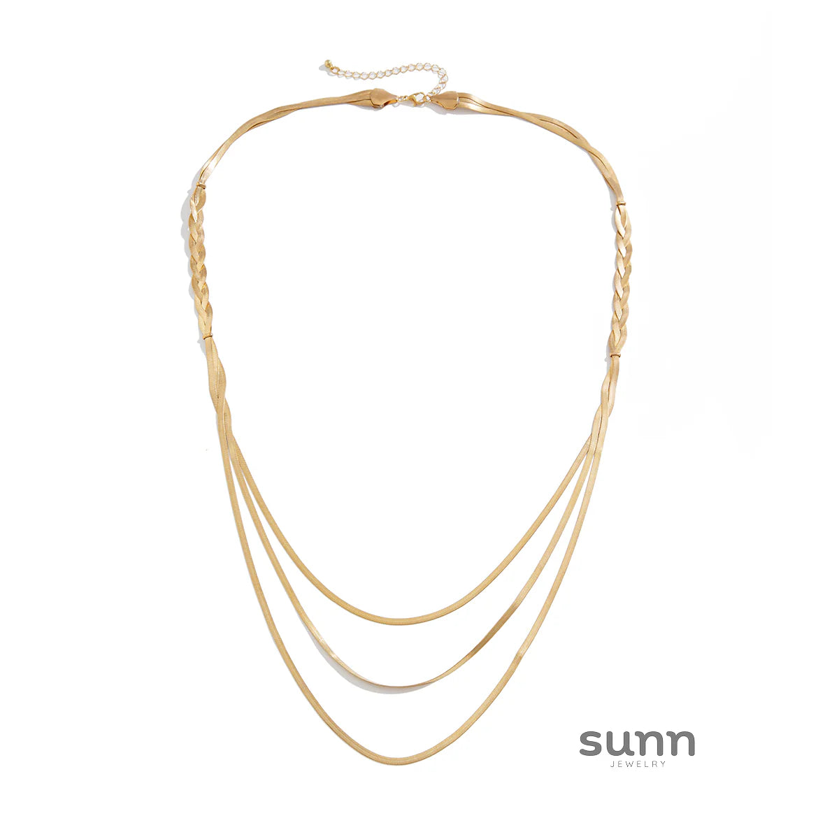 Kenzlie Braided Flat Chain Necklace