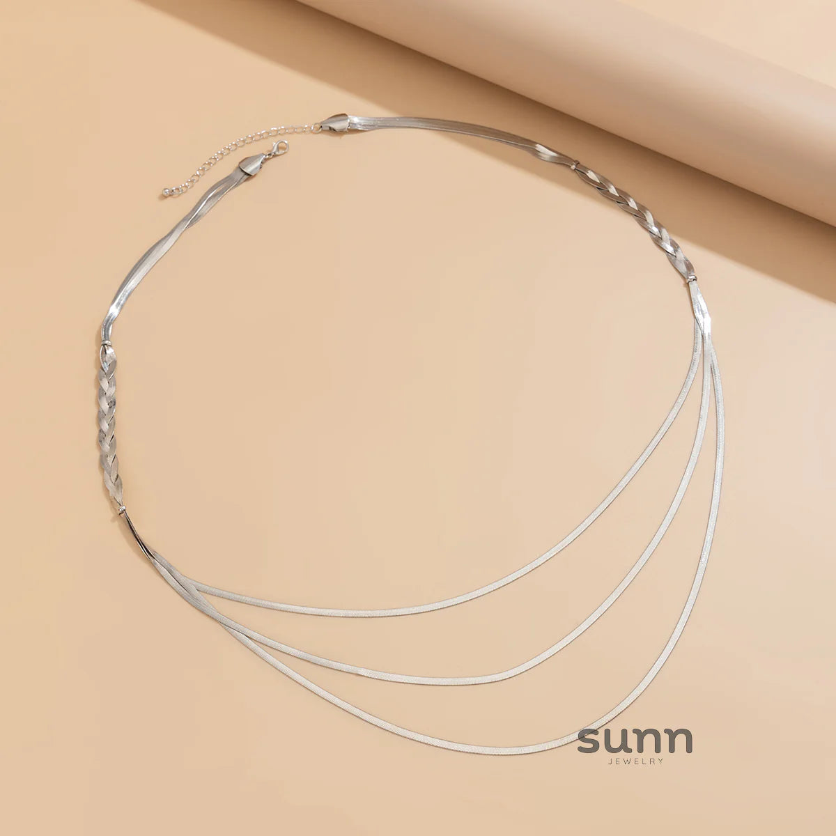 Kenzlie Braided Flat Chain Necklace