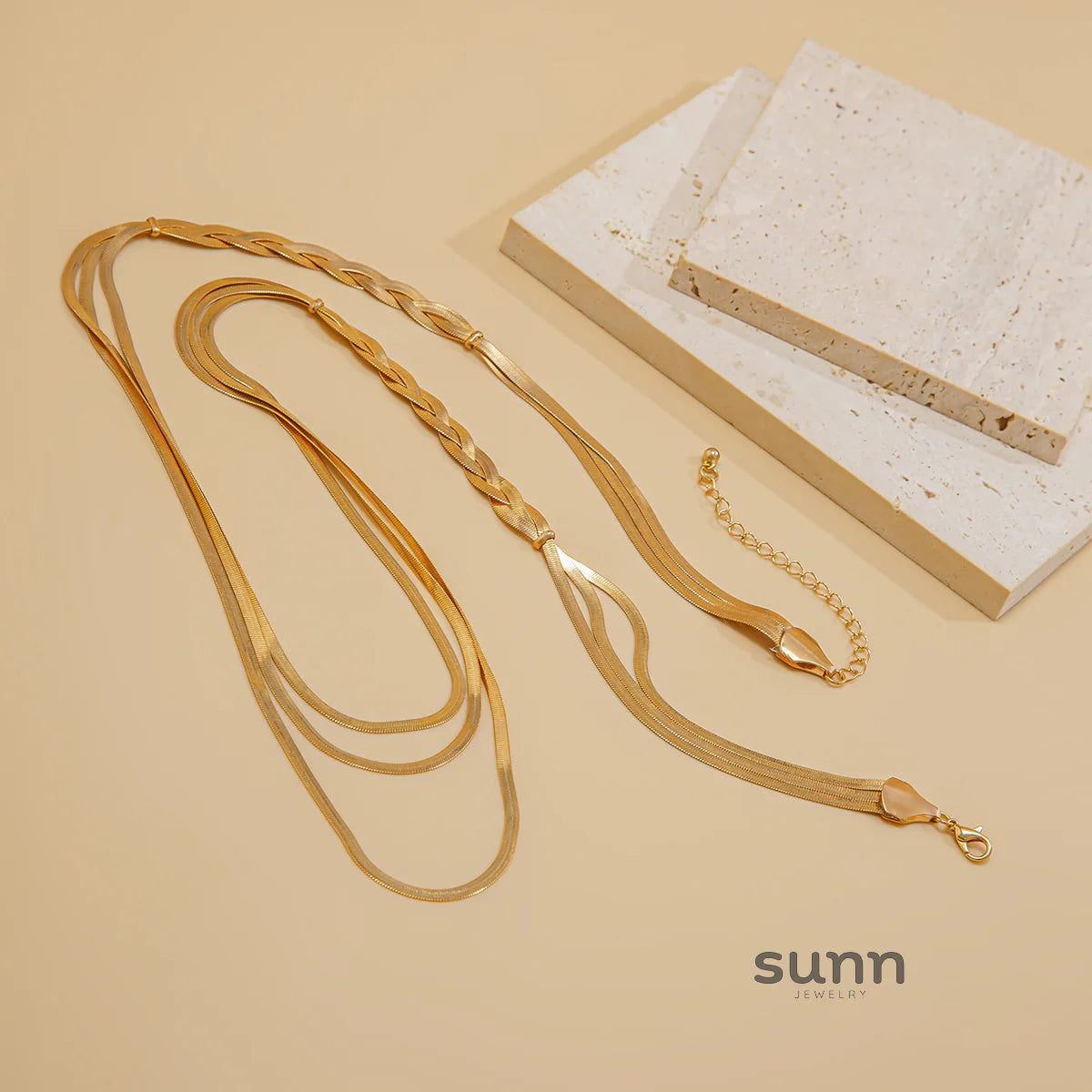 Kenzlie Braided Flat Chain Necklace