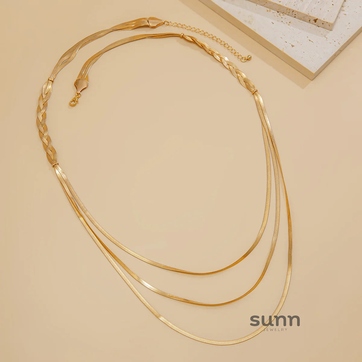 Kenzlie Braided Flat Chain Necklace
