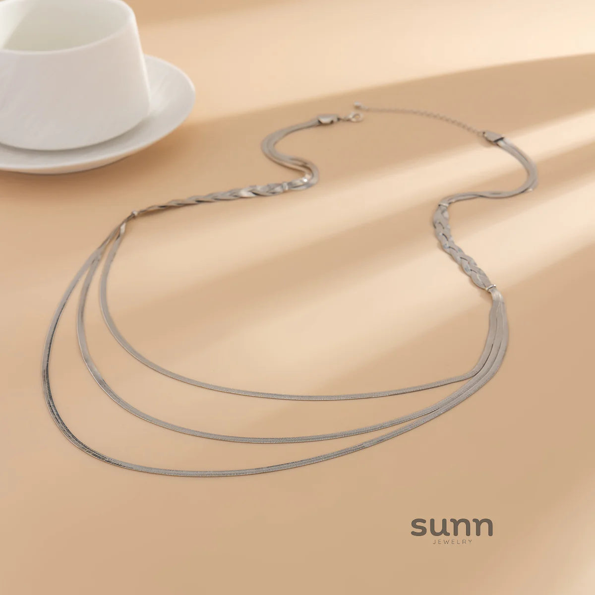 Kenzlie Braided Flat Chain Necklace