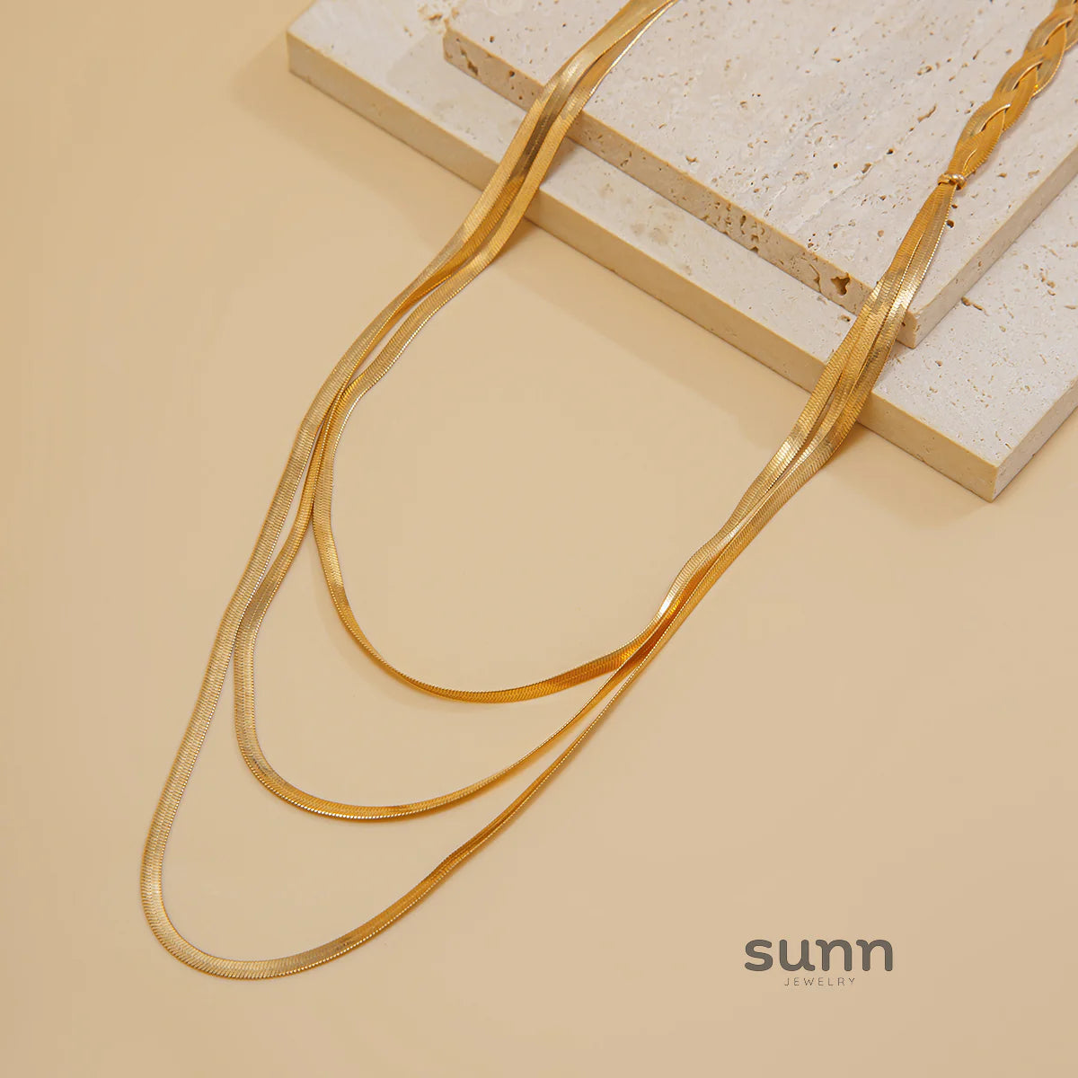 Kenzlie Braided Flat Chain Necklace