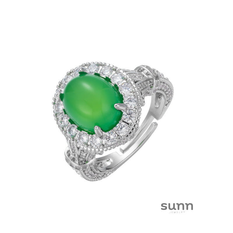 Kenzy Agate Statement Ring [VOKUHGLT]