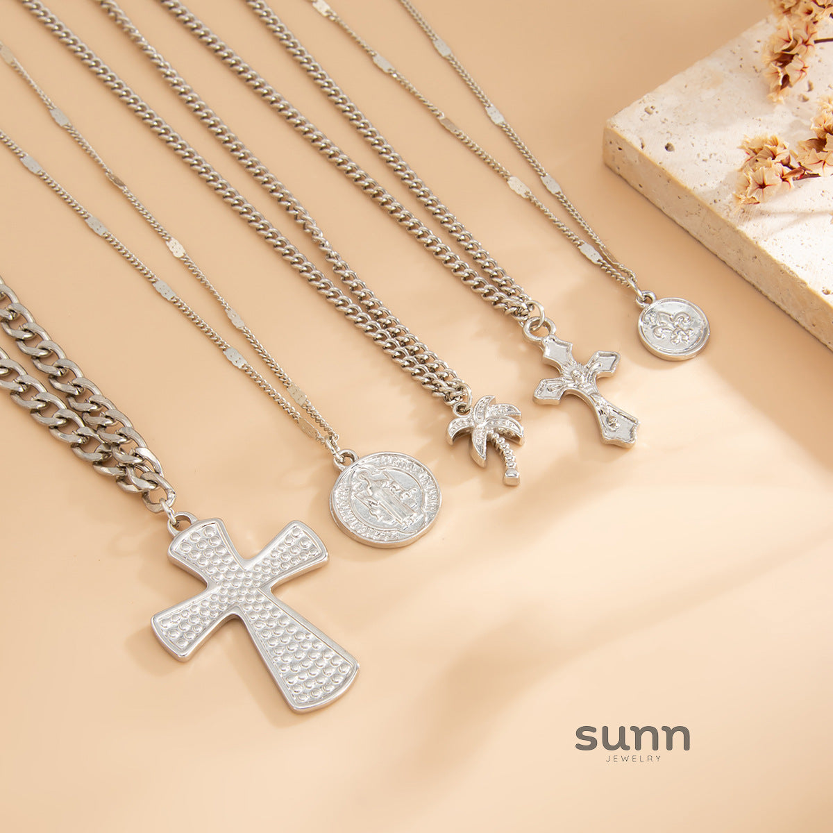 Kerrigan Layered Geometric Necklace [50GB07OF]
