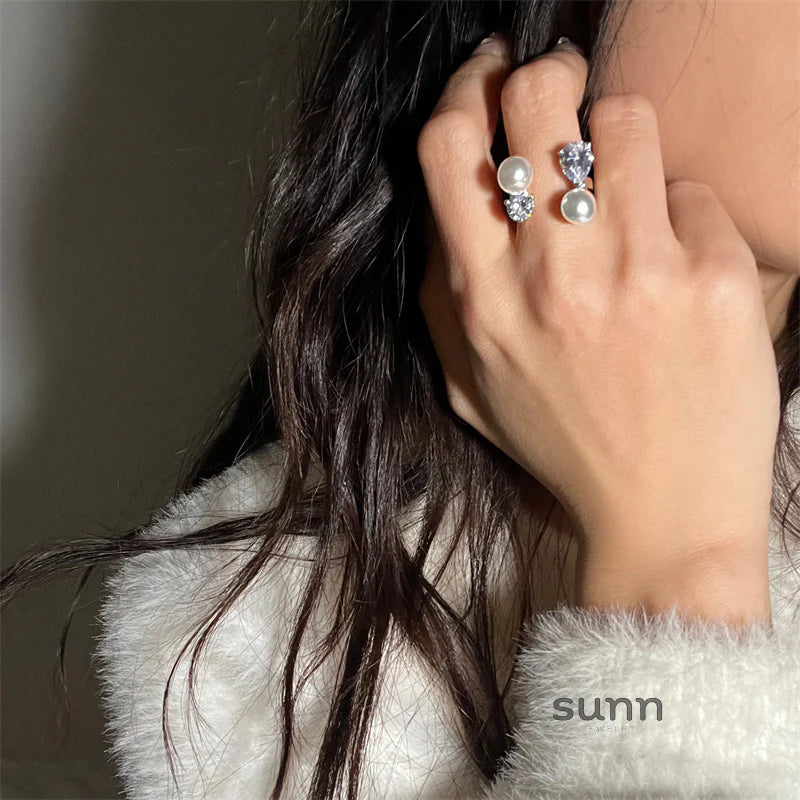 Keya Asymmetric Pearl Ring