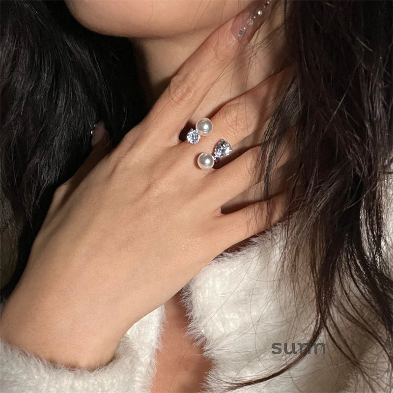 Keya Asymmetric Pearl Ring