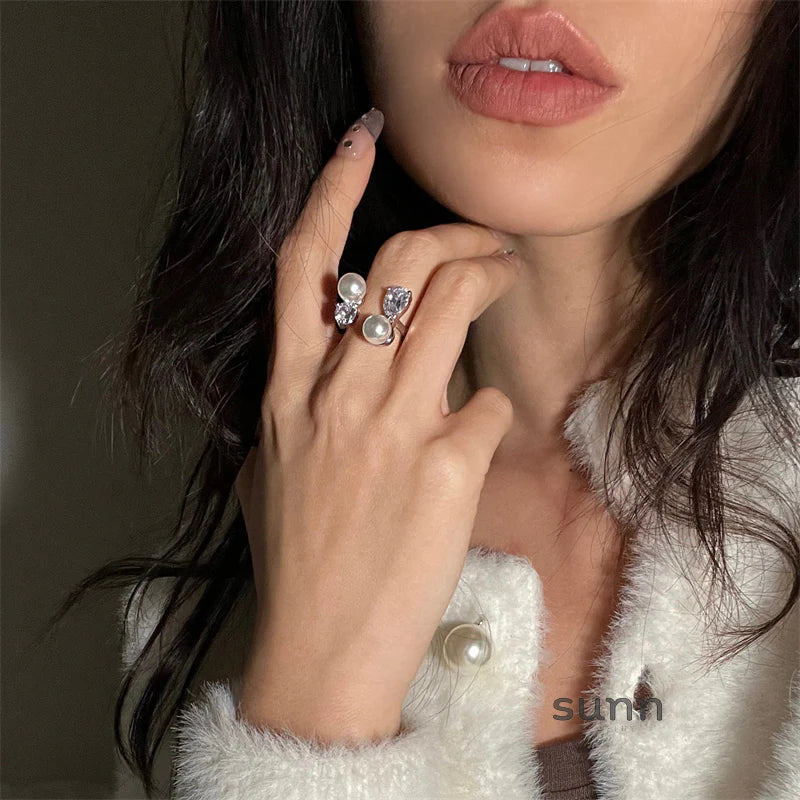 Keya Asymmetric Pearl Ring