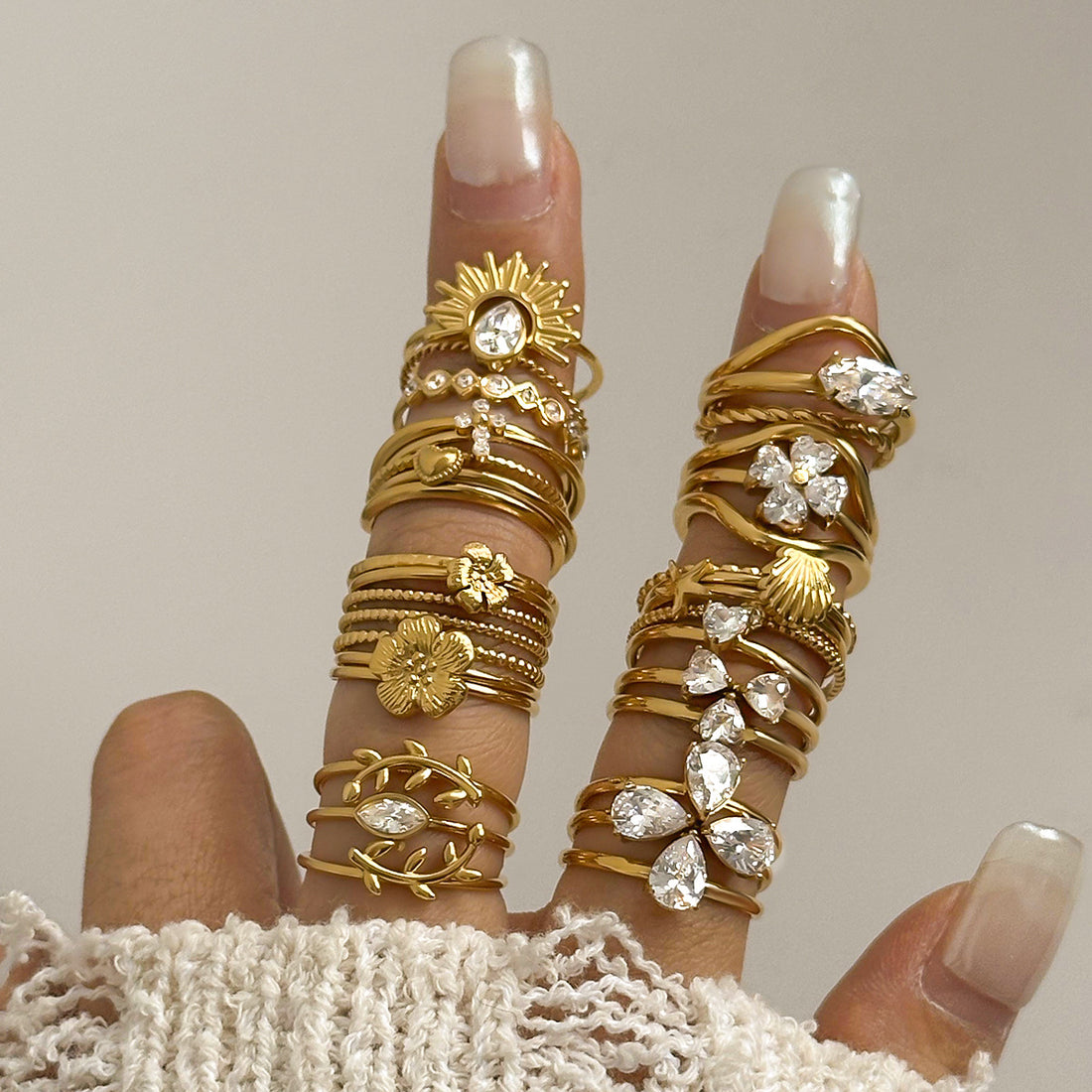 Keya Sleek Stacking Rings [F8TD91O0]