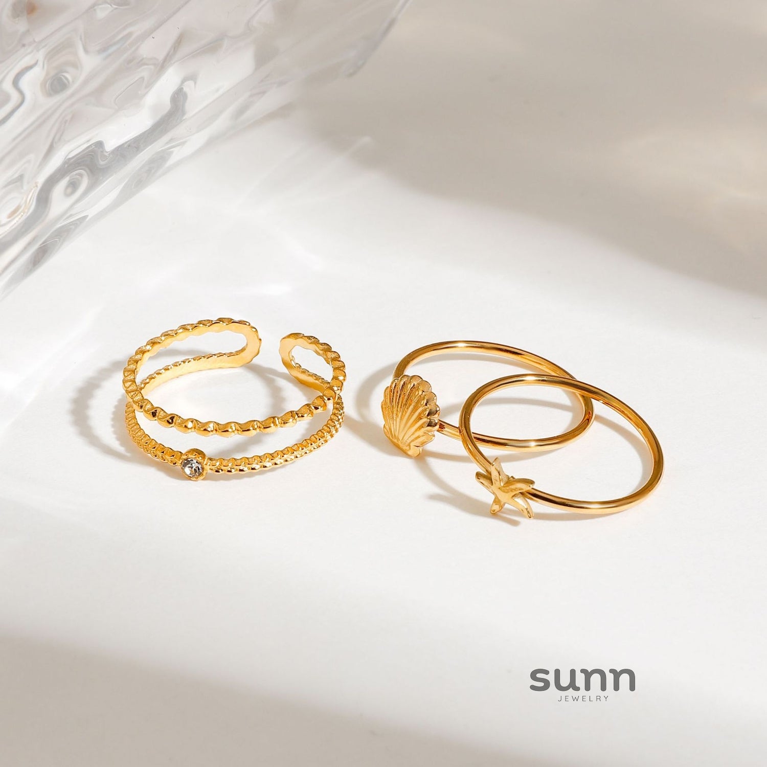 Keya Sleek Stacking Rings [AJCIPS0V]