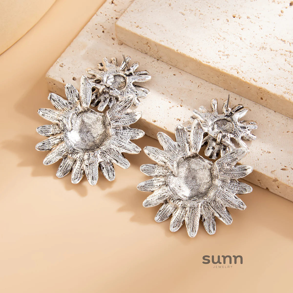 Keyara Sunflower Stud Earrings
