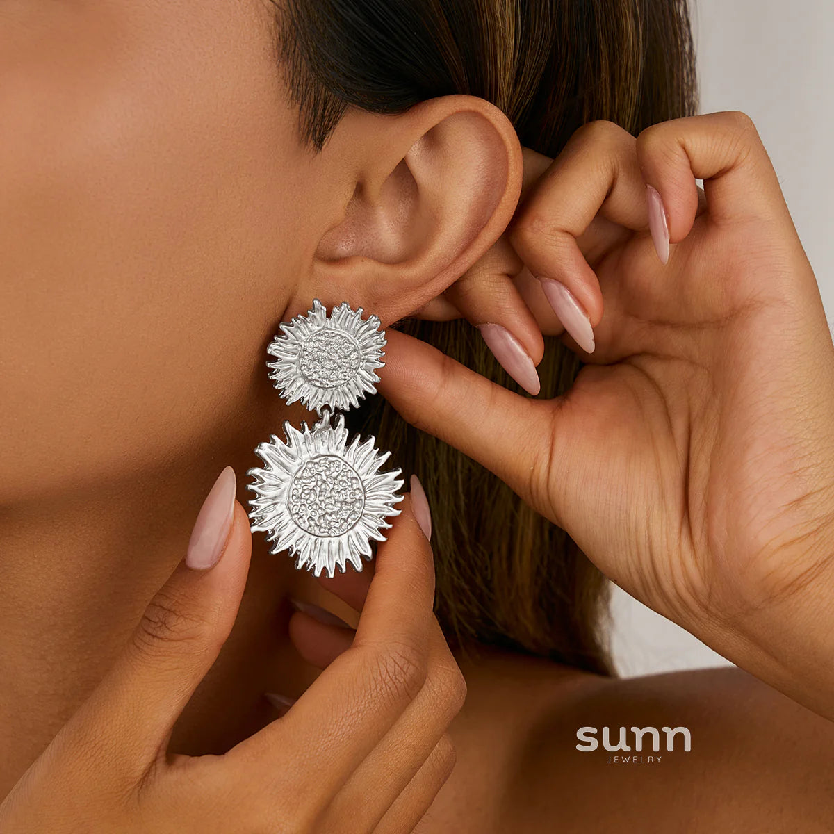 Keyara Sunflower Stud Earrings