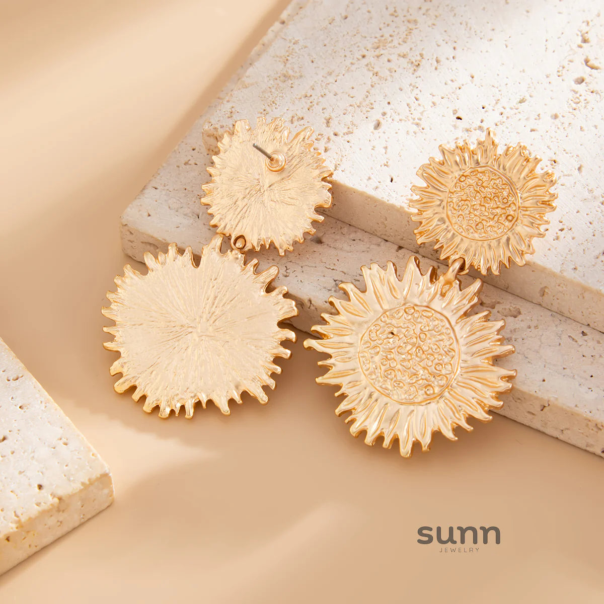 Keyara Sunflower Stud Earrings