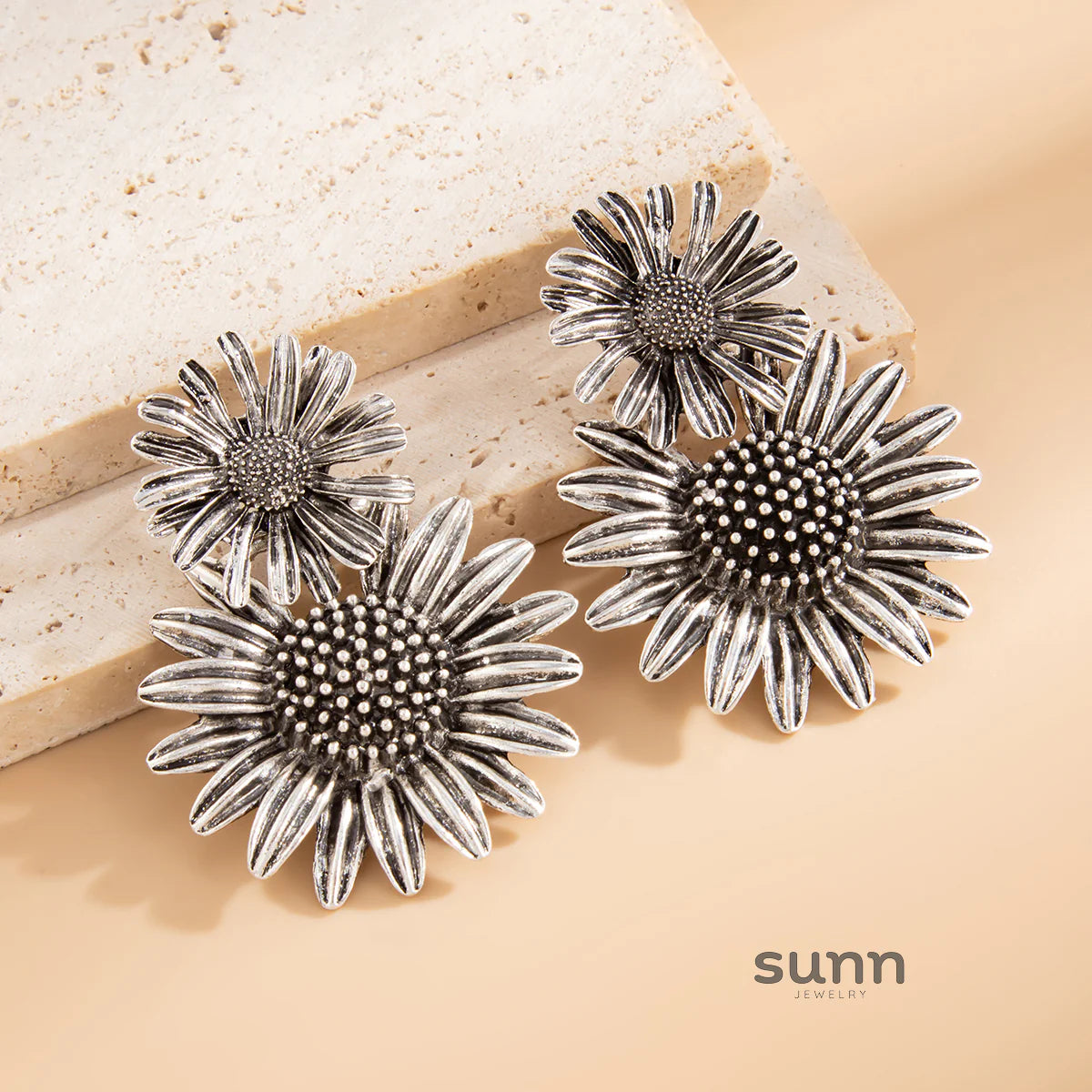 Keyara Sunflower Stud Earrings