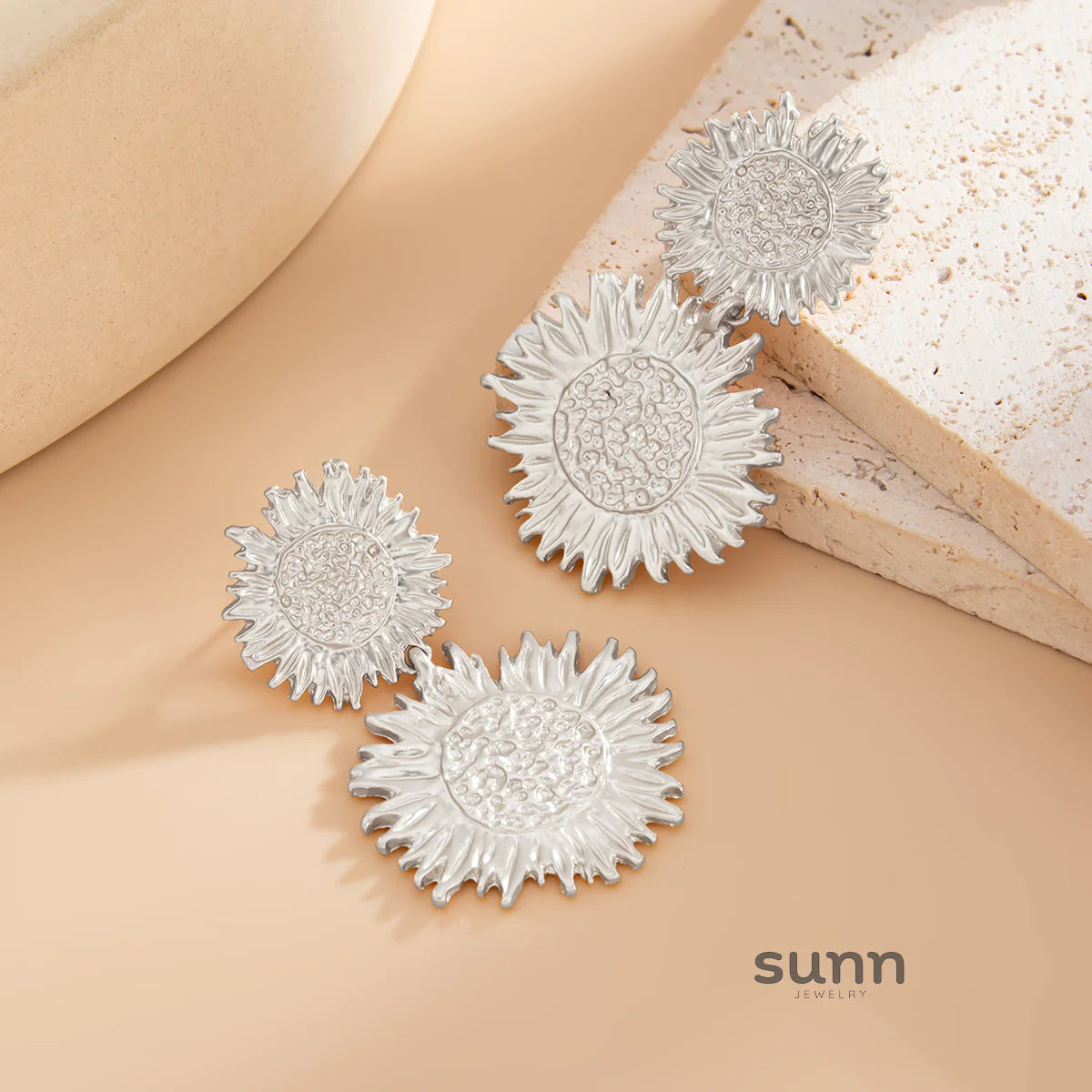 Keyara Sunflower Stud Earrings