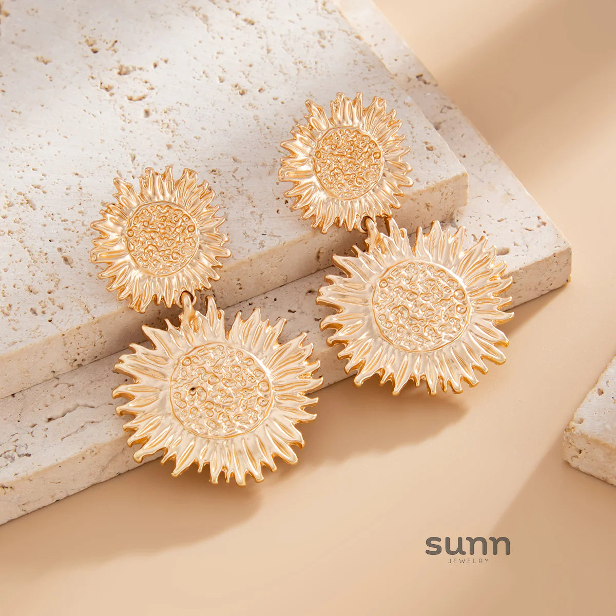 Keyara Sunflower Stud Earrings