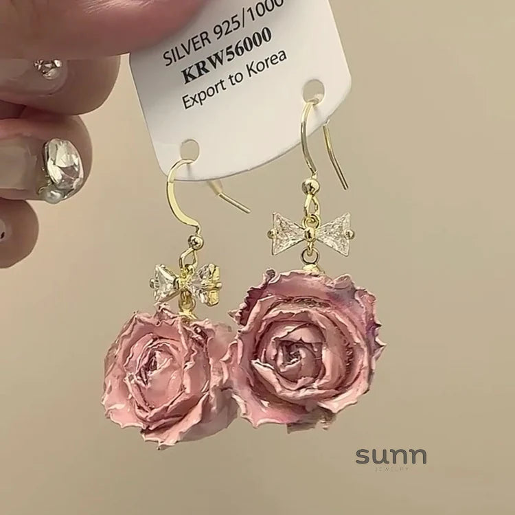 Keylee Lychee Rose Earrings