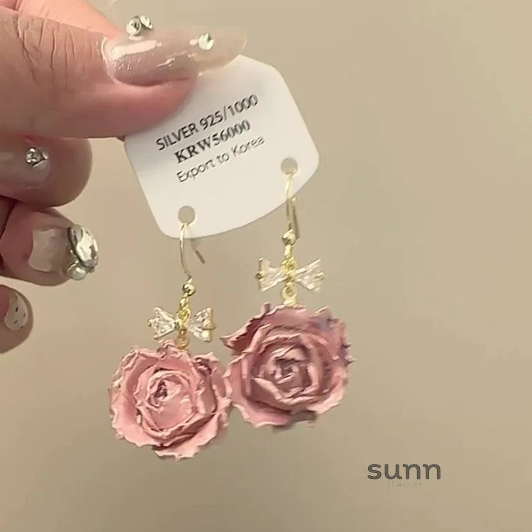 Keylee Lychee Rose Earrings
