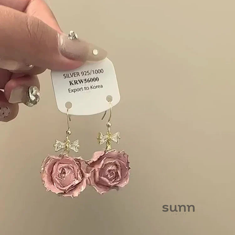 Keylee Lychee Rose Earrings